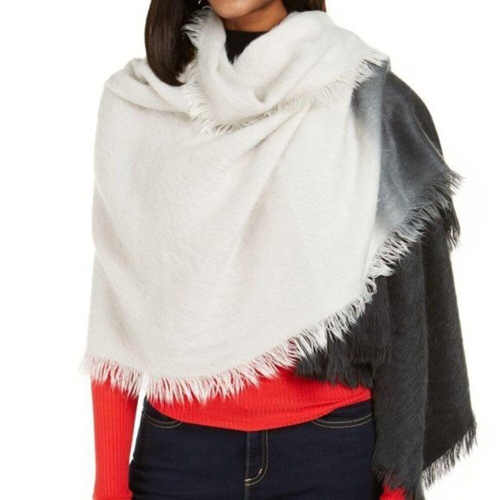 DKNY Woven Ombré Scarf/ Wrap,  32x84, Gray